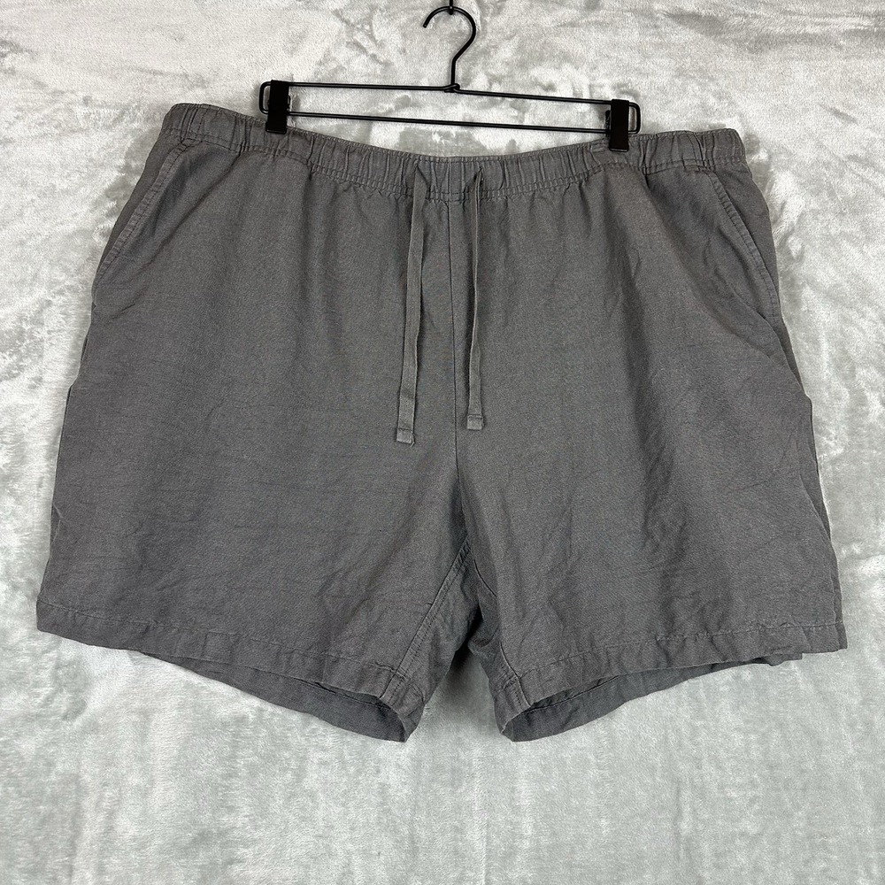 Cubavera Shorts Men's XXL Gray Linen Blend